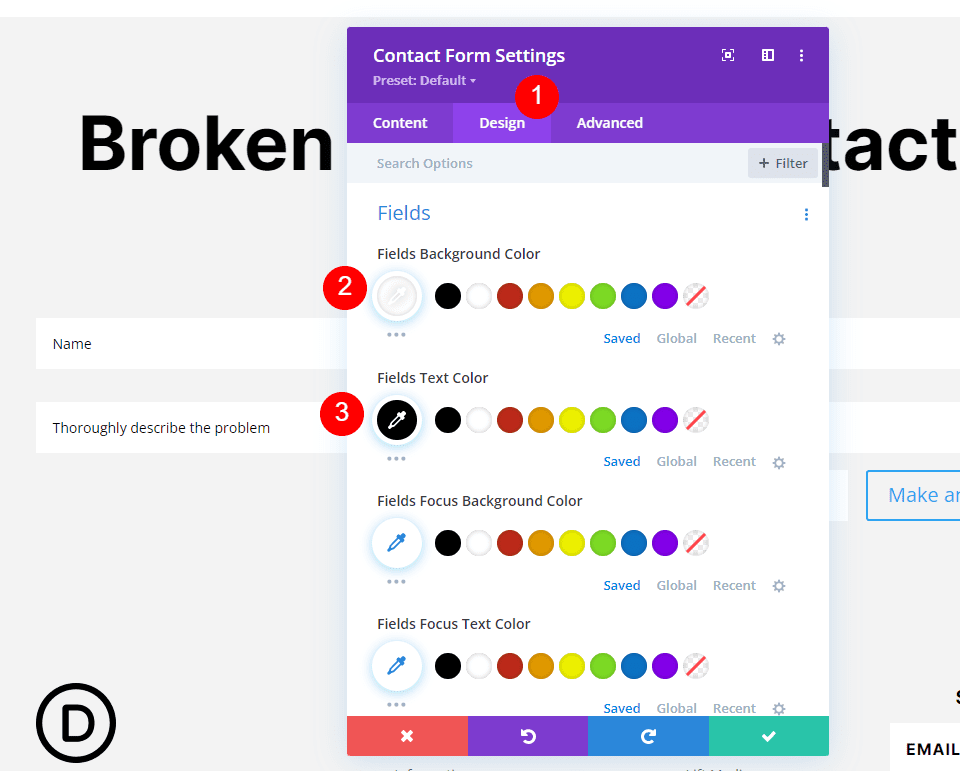 Példa a kapcsolatfelvételi űrlap mezőinek minimális hosszára