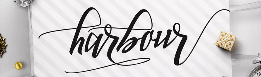 Példa a Harbour betűtípusra.