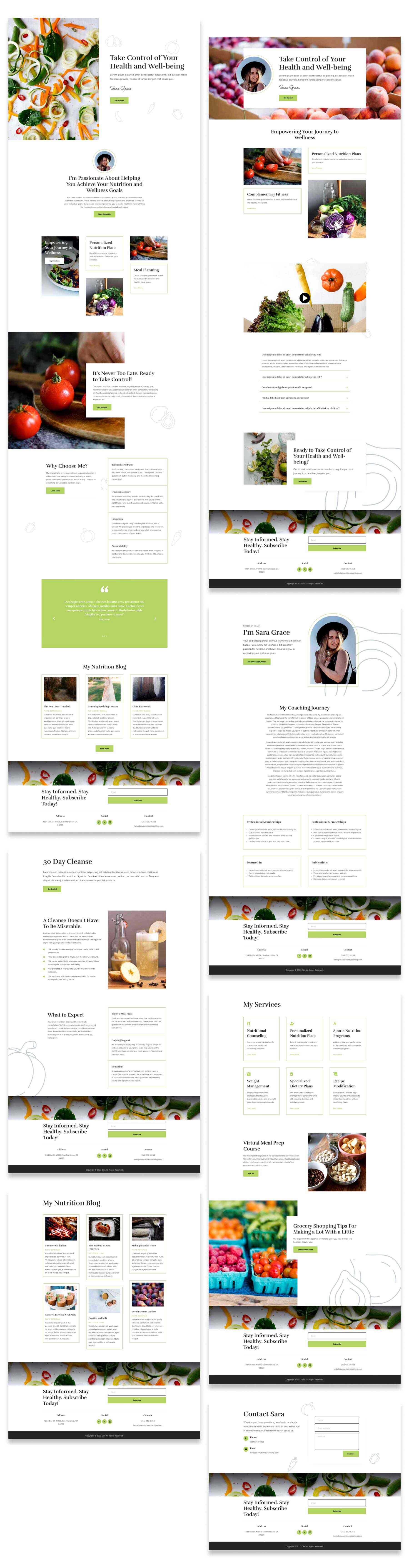 Nutrition Coaching elrendezési csomag