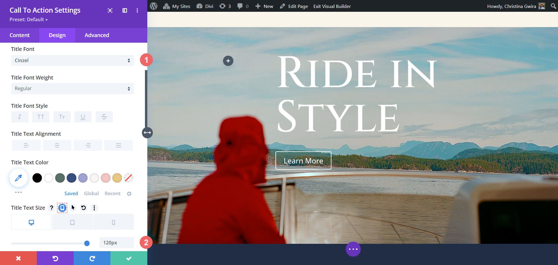 A cím szövegének stílusa