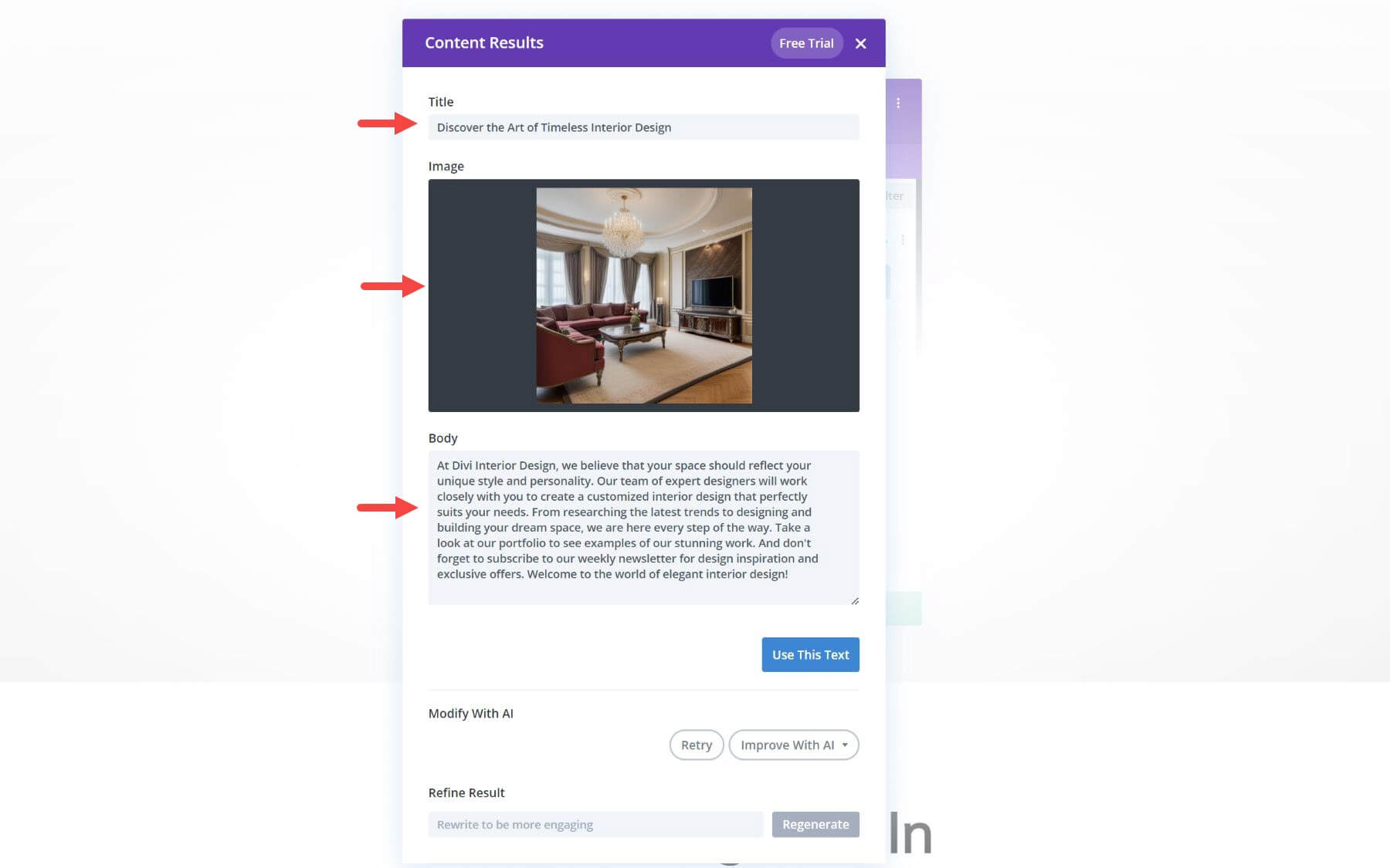 blurb ai text results ⏱️ Időmegtakarítási tippek: mesterséges intelligencia használata a Divi webhelyfejlesztés egyszerűsítésére