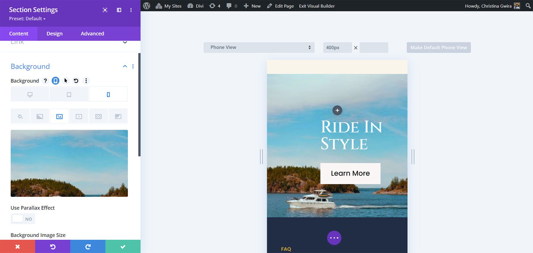 Mobil háttér kiválasztása