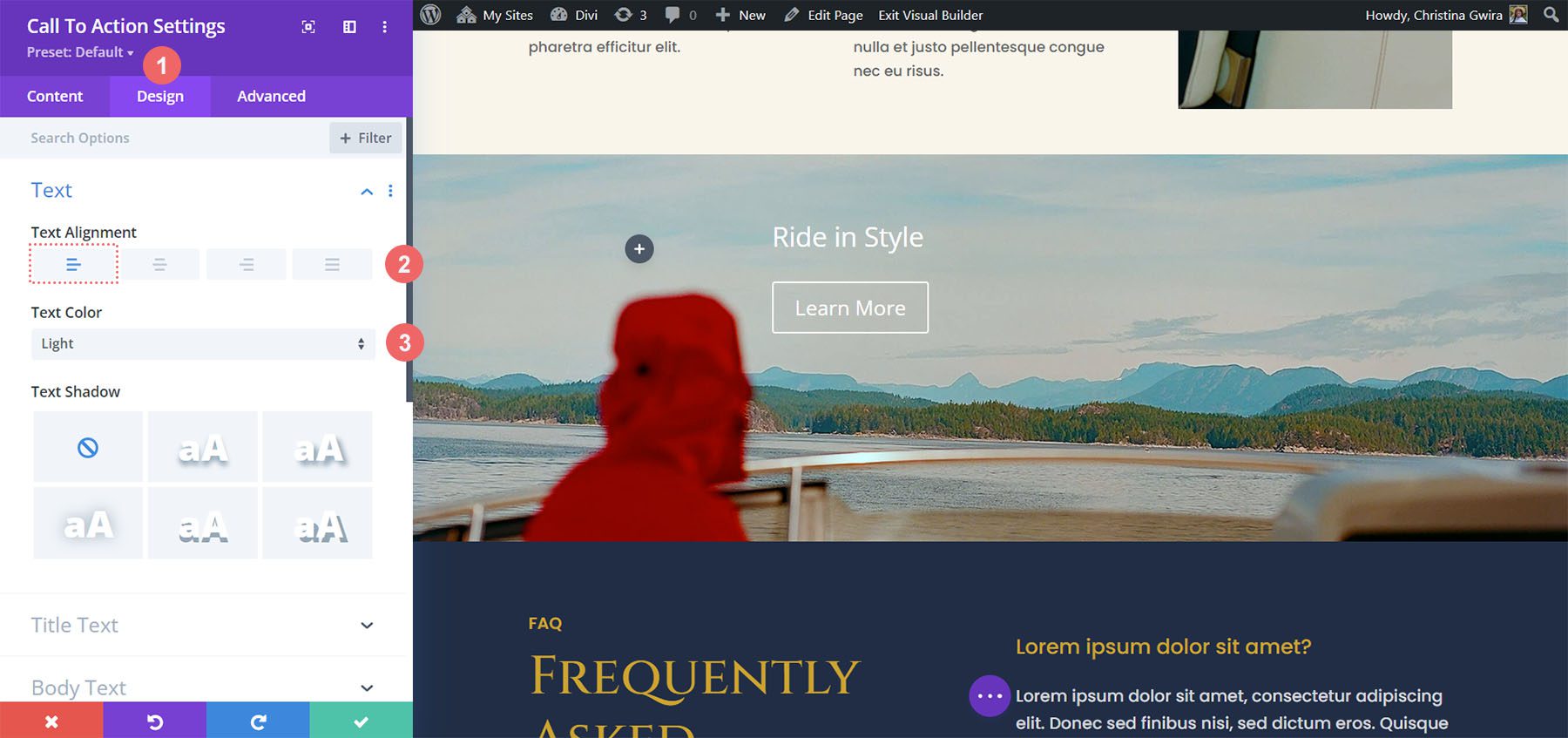 Állítsa be a szöveg színét és a szöveg igazítását
