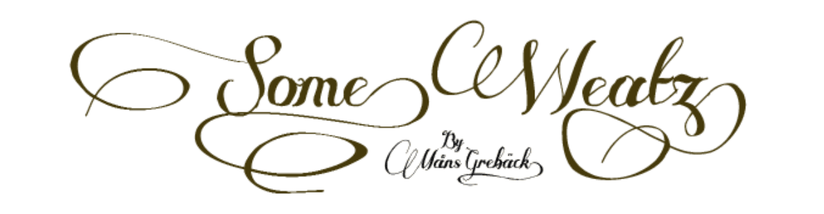 Példa a Some Weatz betűtípusra.