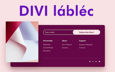 Hogyan lehet láblécet szerkeszteni a Divi sablon-ban