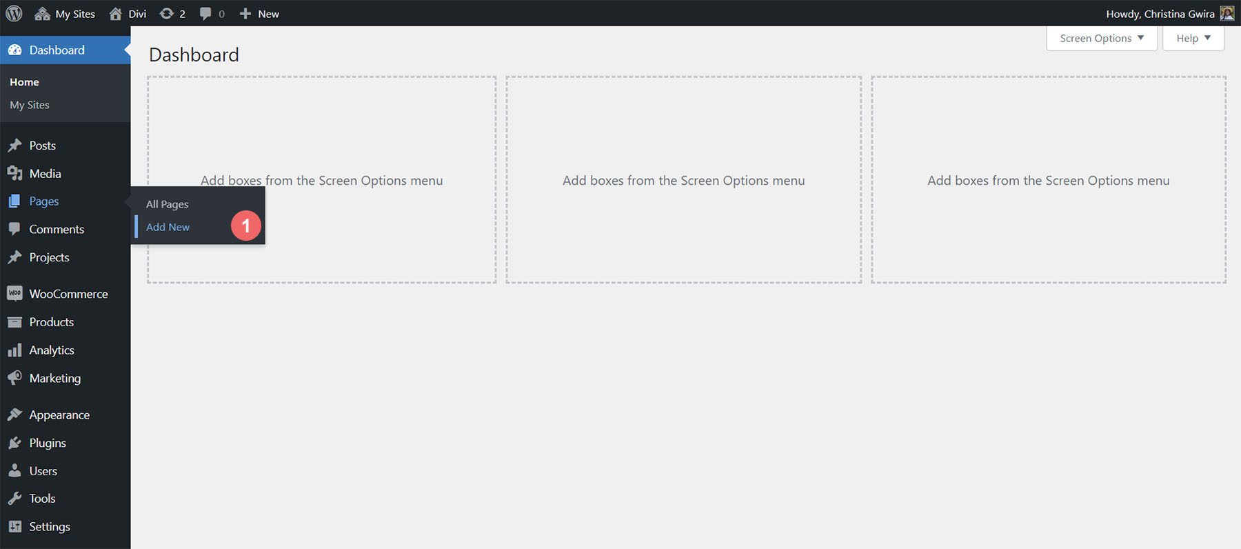 Új oldal hozzáadása a Marketingügynökség céloldalához