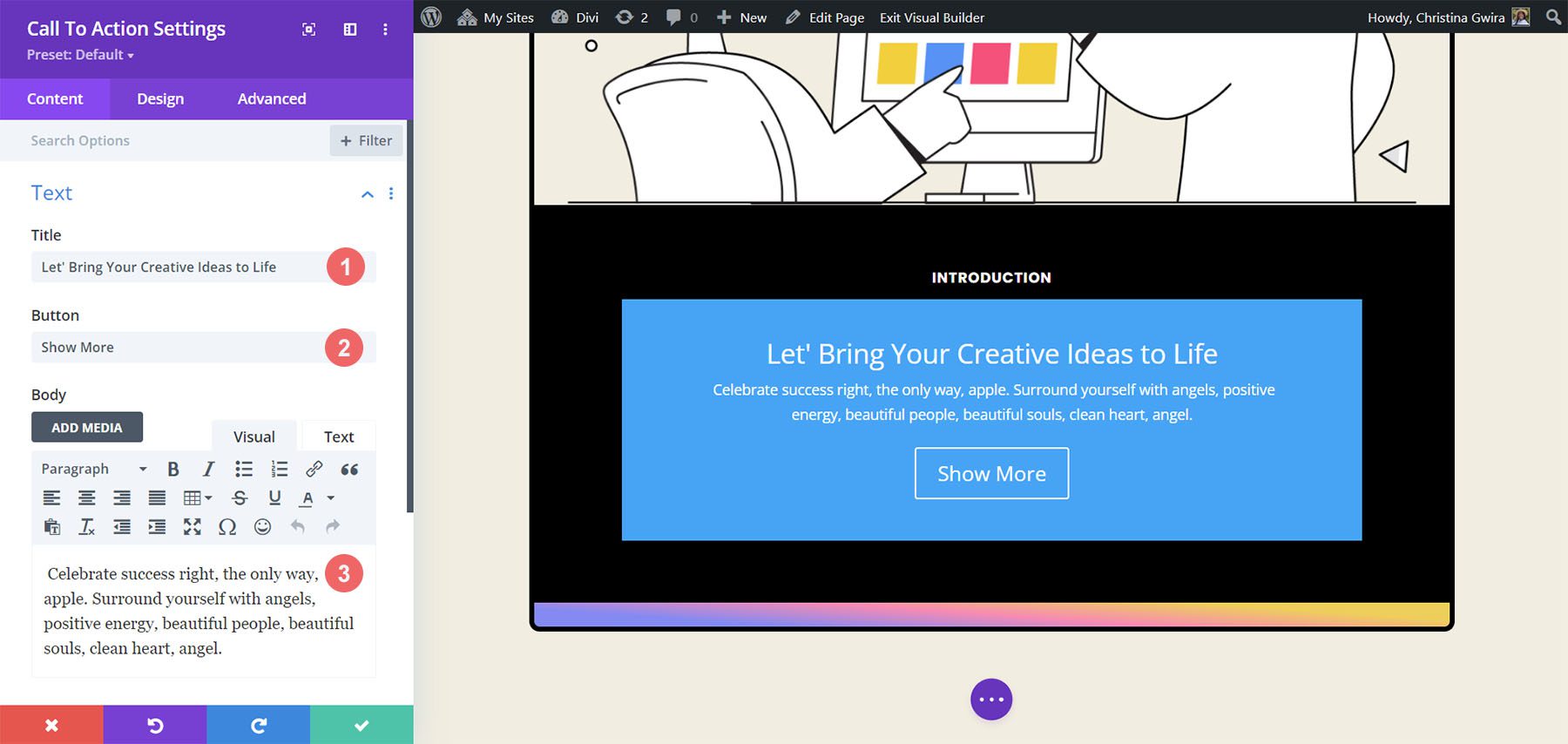 Másolat hozzáadása a cselekvésre ösztönző modulhoz
