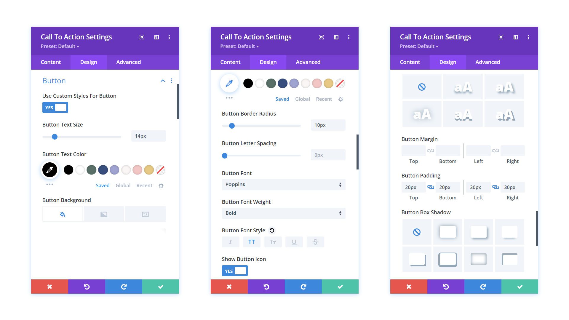 Gombstílus beállítások