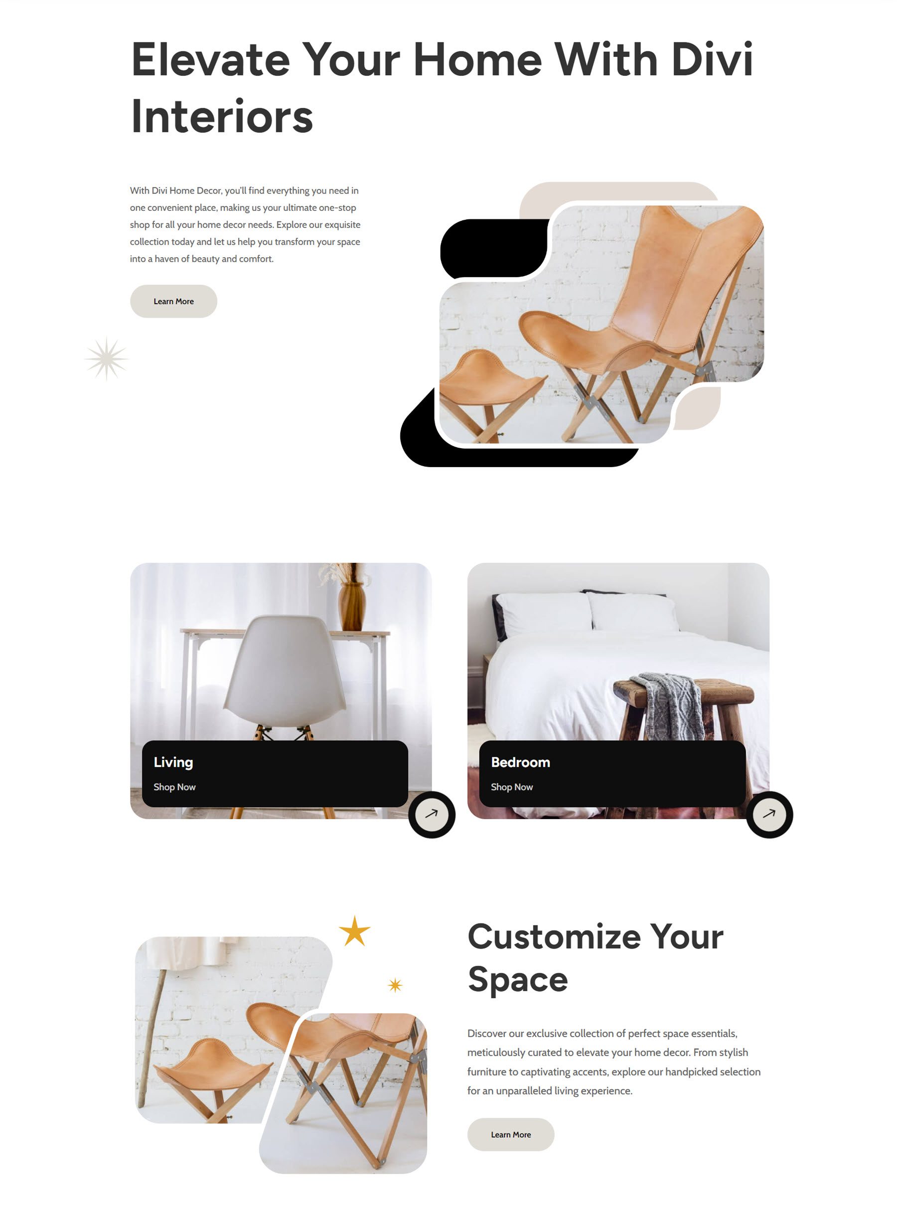 Home Decor Layout Pack 11 legjobb Divi sablon-elrendezés 2024-ben (legjobb választás)