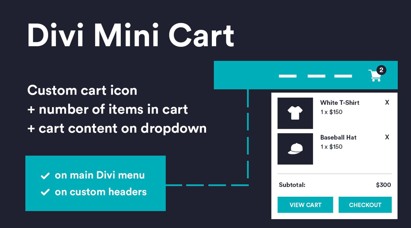 best divi menu plugins divi mini cart section featured image A 6 legjobb Divi menübővítmény 2024-ben (Növelje a felhasználói élményt!)