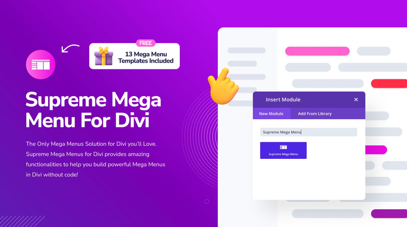 best divi menu plugins supreme mega menu section featured image A 6 legjobb Divi menübővítmény 2024-ben (Növelje a felhasználói élményt!)