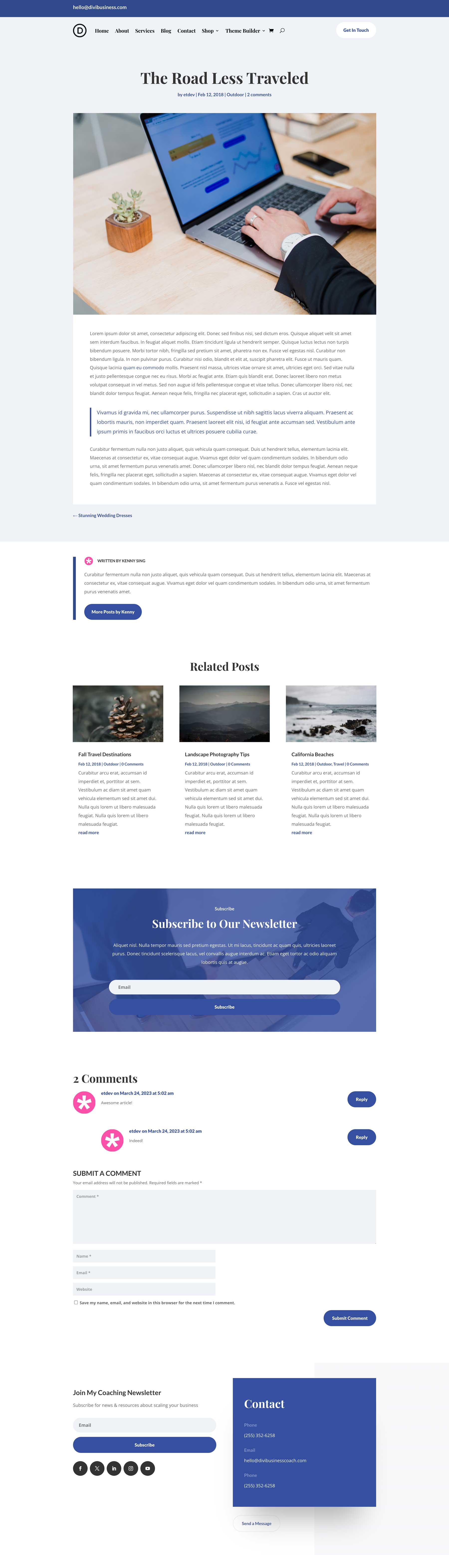 Business Coach témaépítő csomag