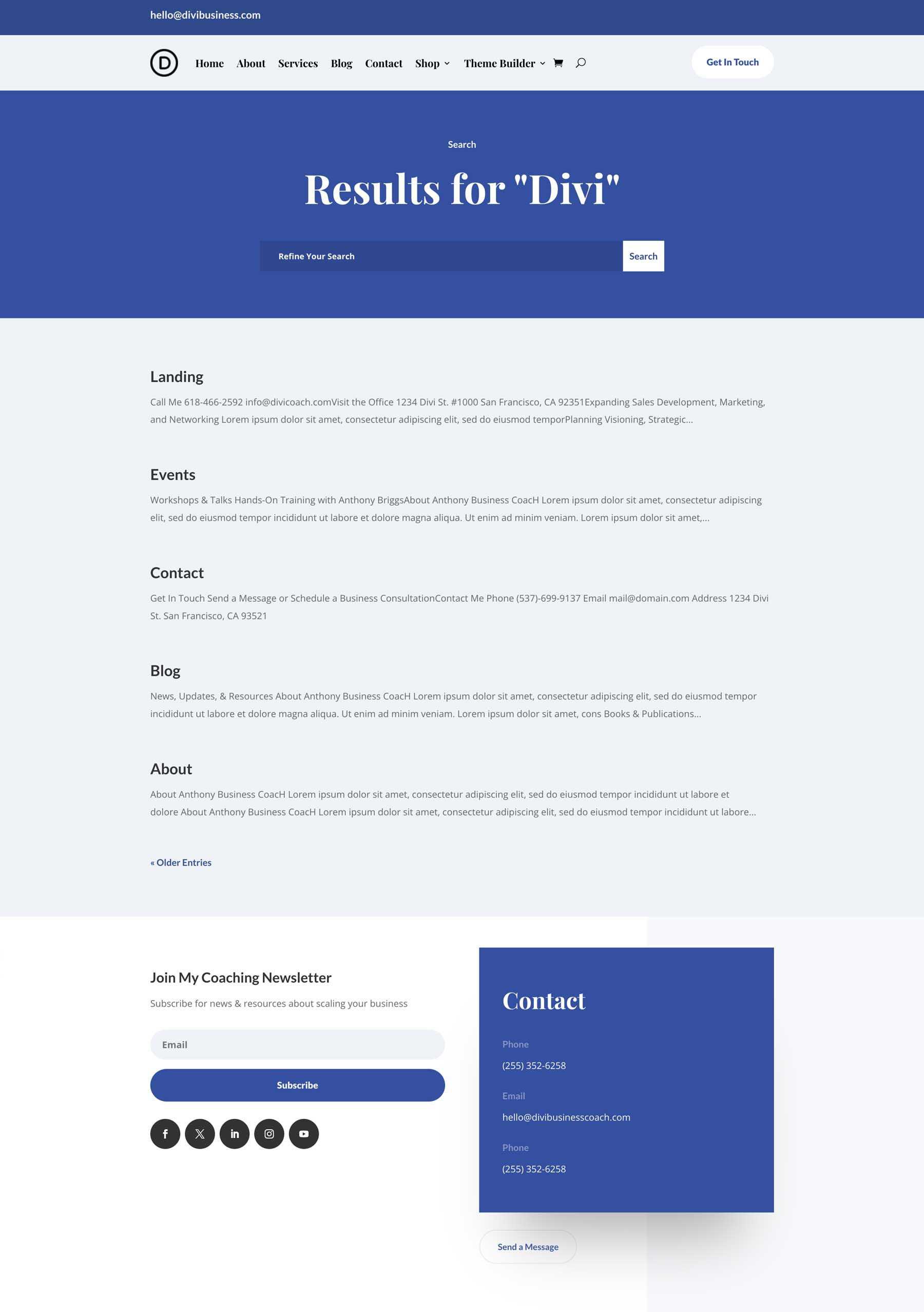 Business Coach témaépítő csomag