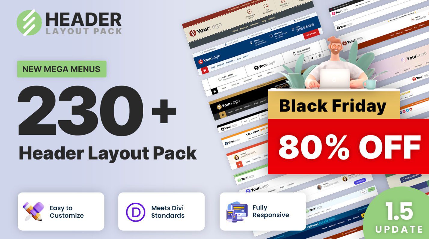 header layout pack featured image A legjobb Divi fejlécek a látogatók bevonzására (4 fejléccsomag)