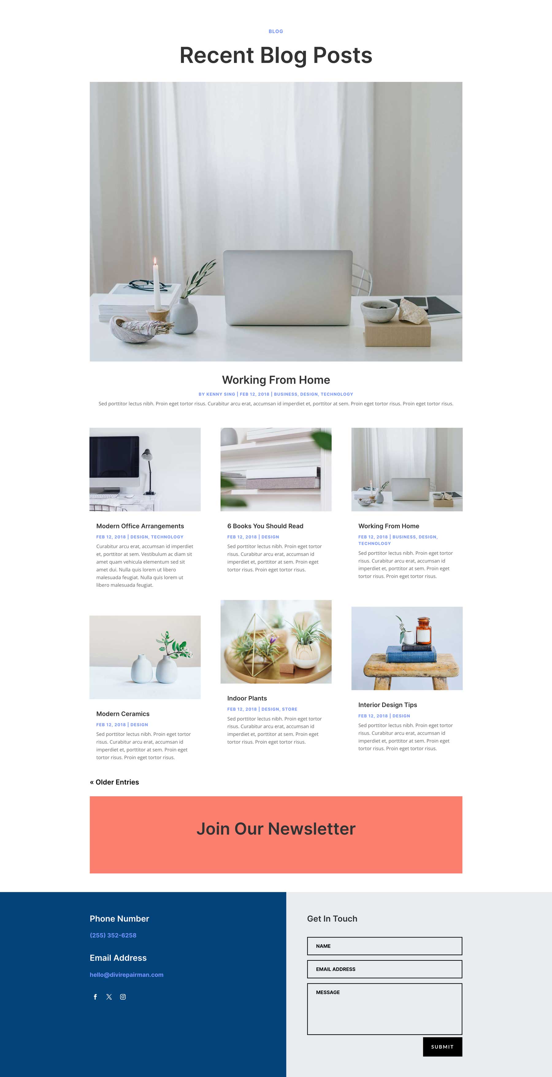 Repairman Layout Pack a Divi számára