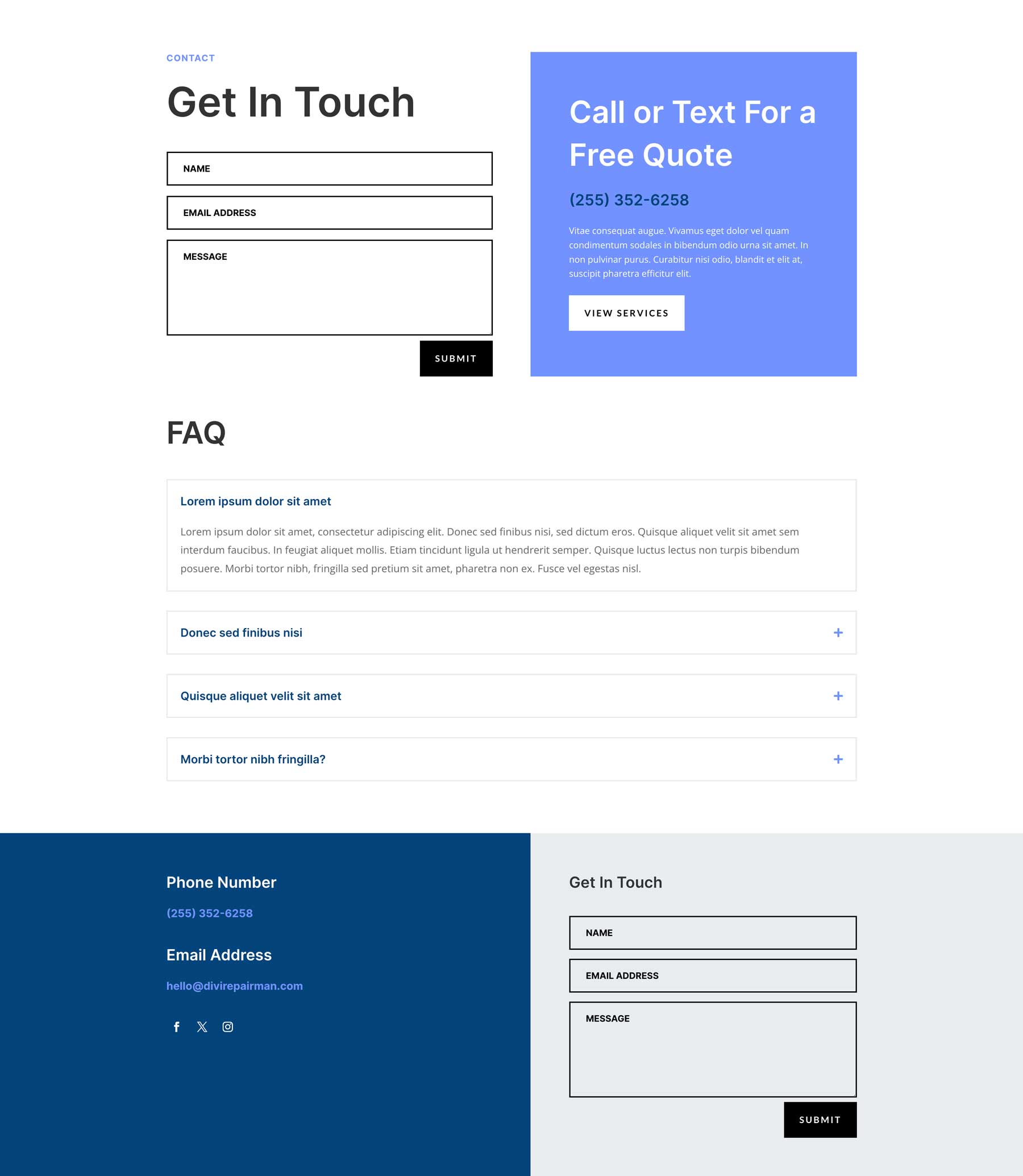 Repairman Layout Pack a Divi számára
