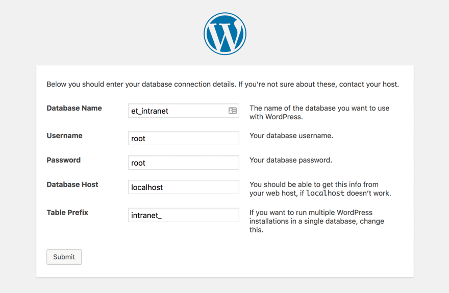 WordPress intranet