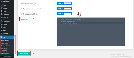 egyéni CSS-kódot építhet be a Divi irányítópultjába, lehetővé téve a webhely megjelenésének és funkcionalitásának finomhangolását és személyre szabását.