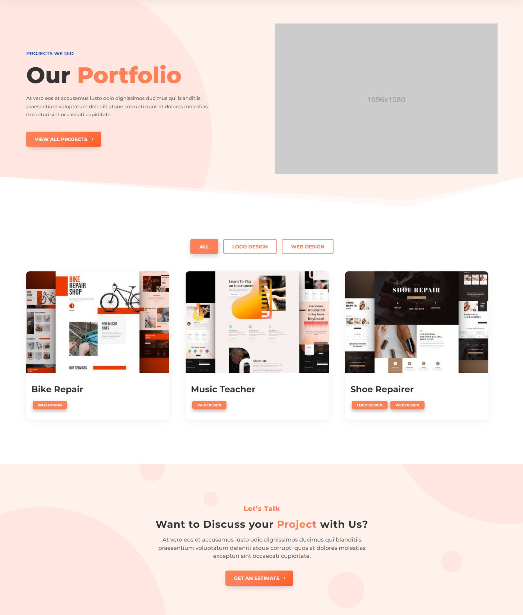 Molti Child Theme Portfolio Layout