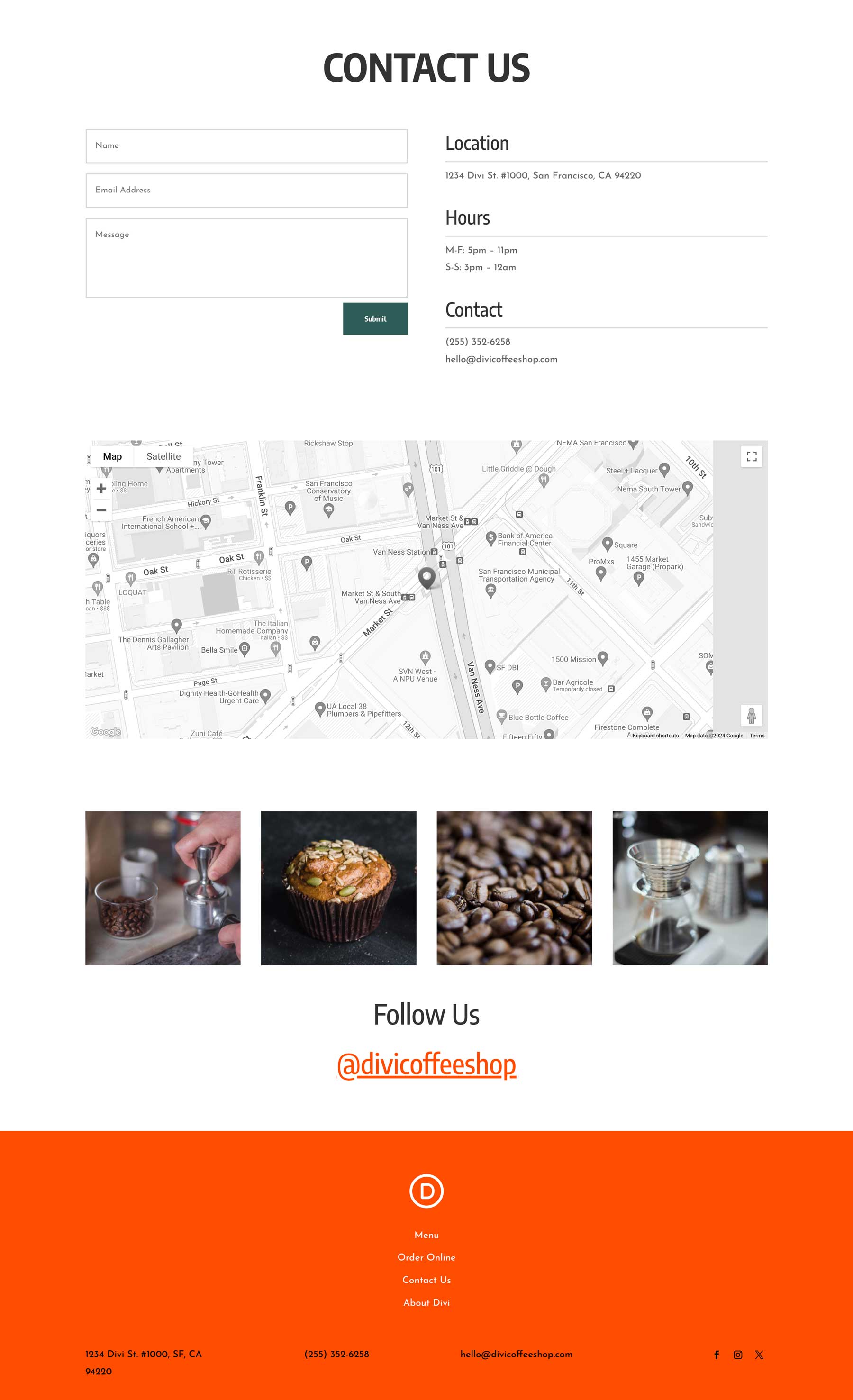 Coffee House Layout Pack a Divi számára