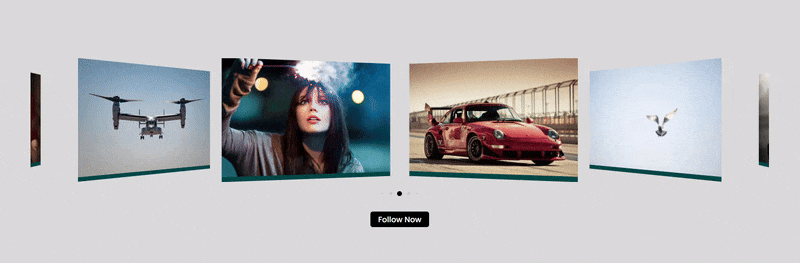 Divi Instagram feed carousel coverflow effektusok