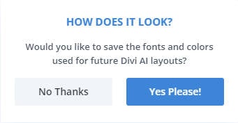 Divi AI Layouts – Mentett AI által generált stílusok