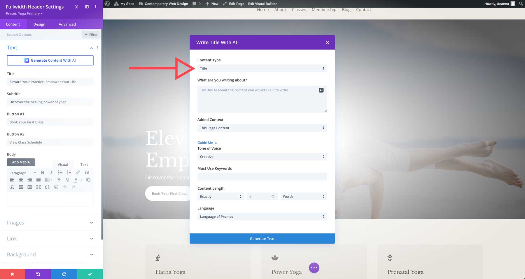 kortárs web design