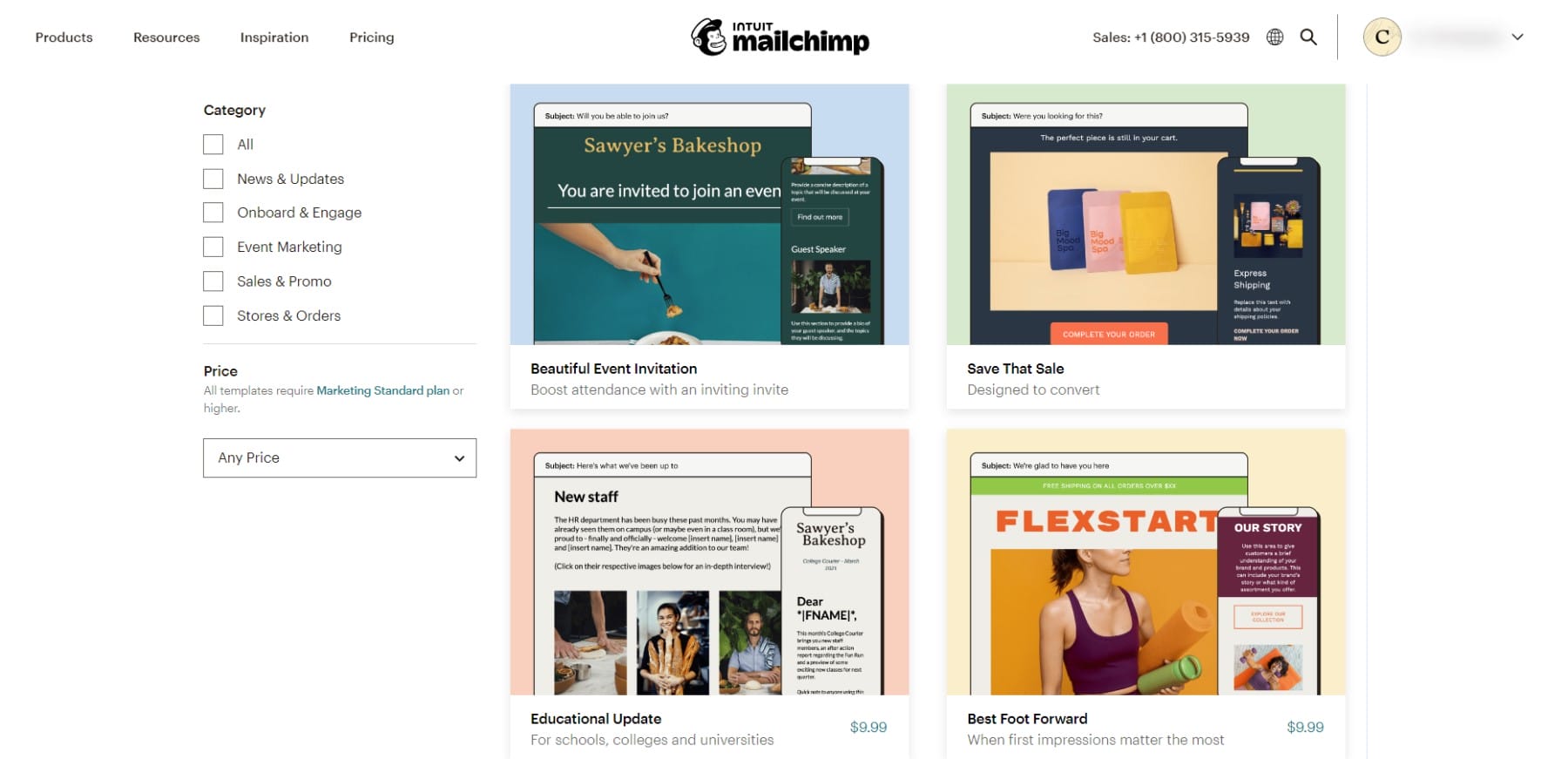 Mailchimp e-mail sablonok