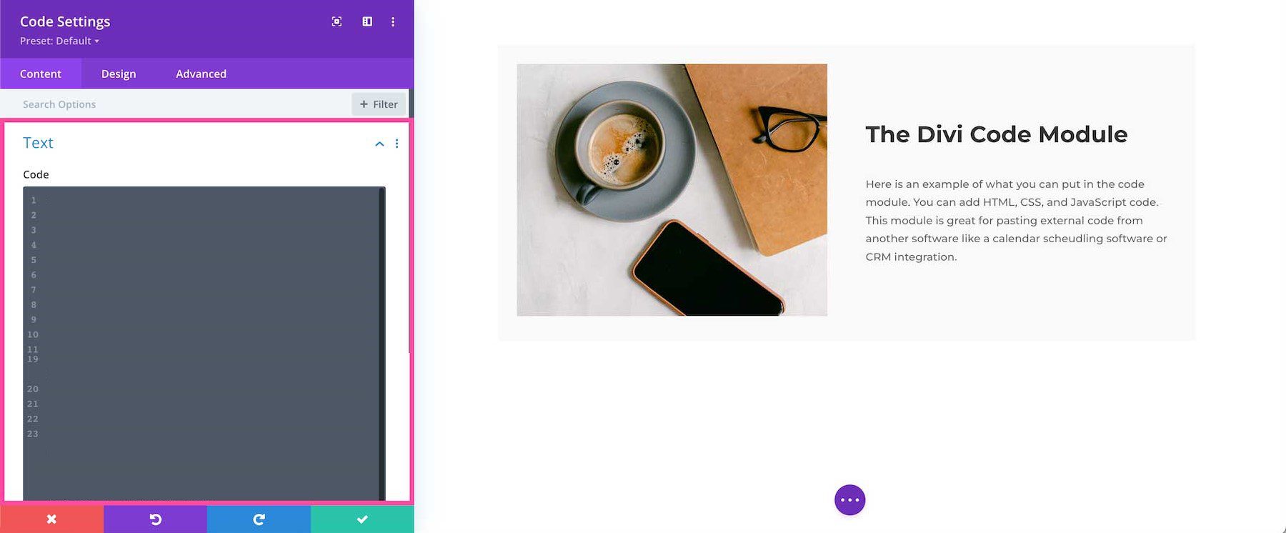 Divi kód modul Mailchimp űrlap beágyazása