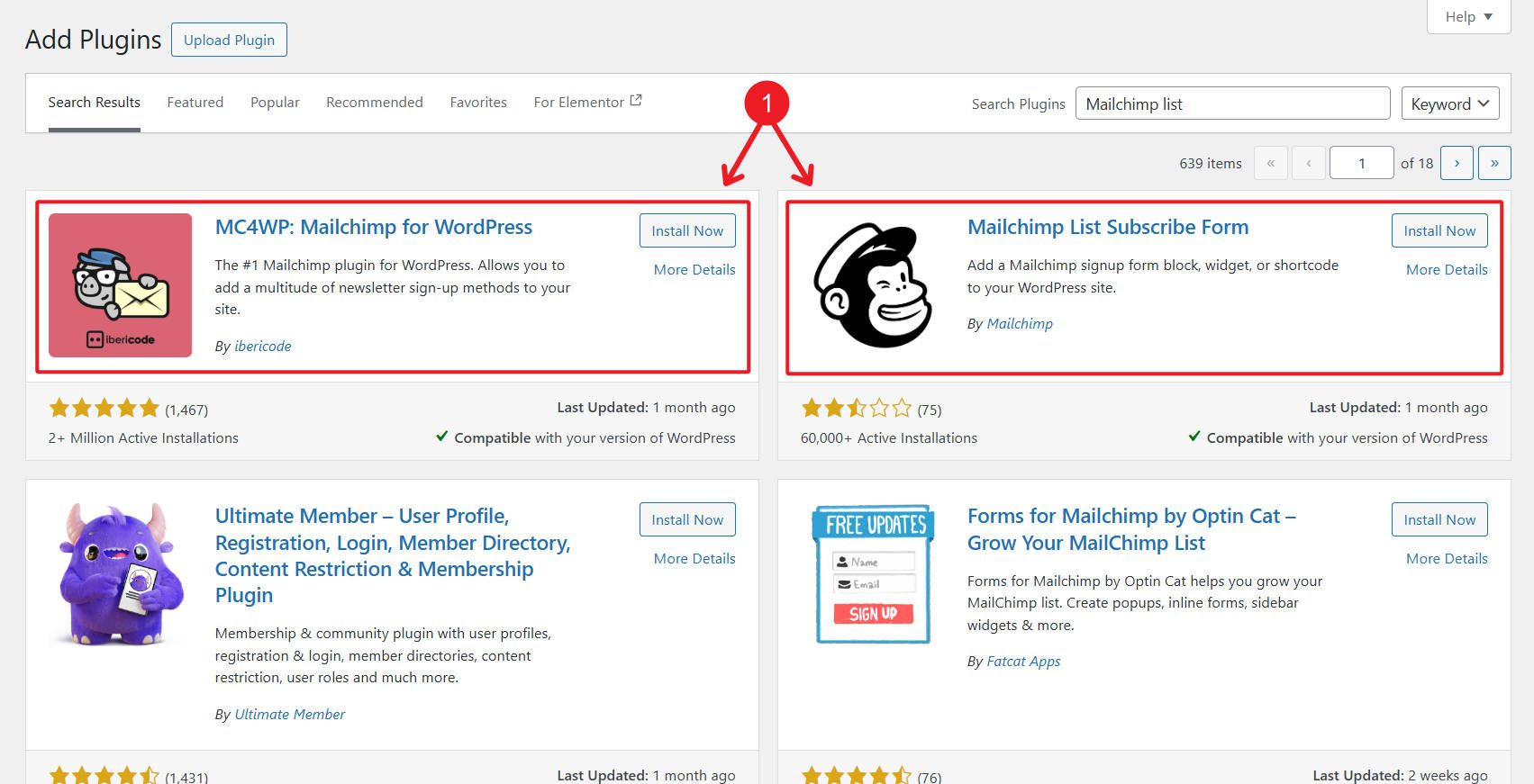 Mailchimp beépülő modul a WordPresshez