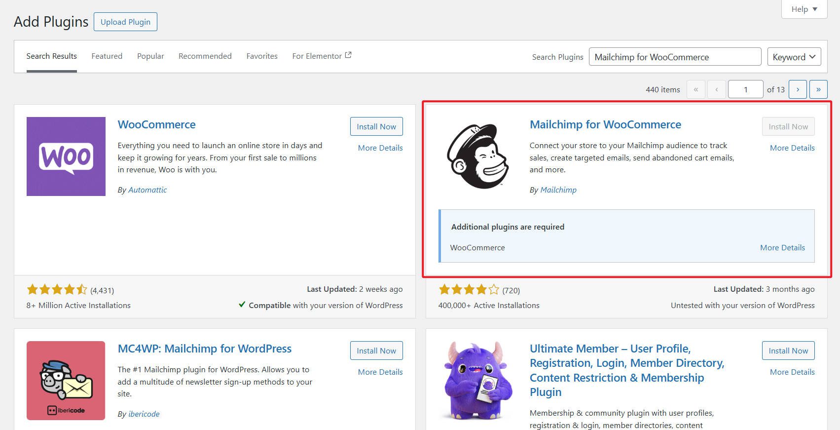 Mailchimp a WooCommerce beépülő modulhoz