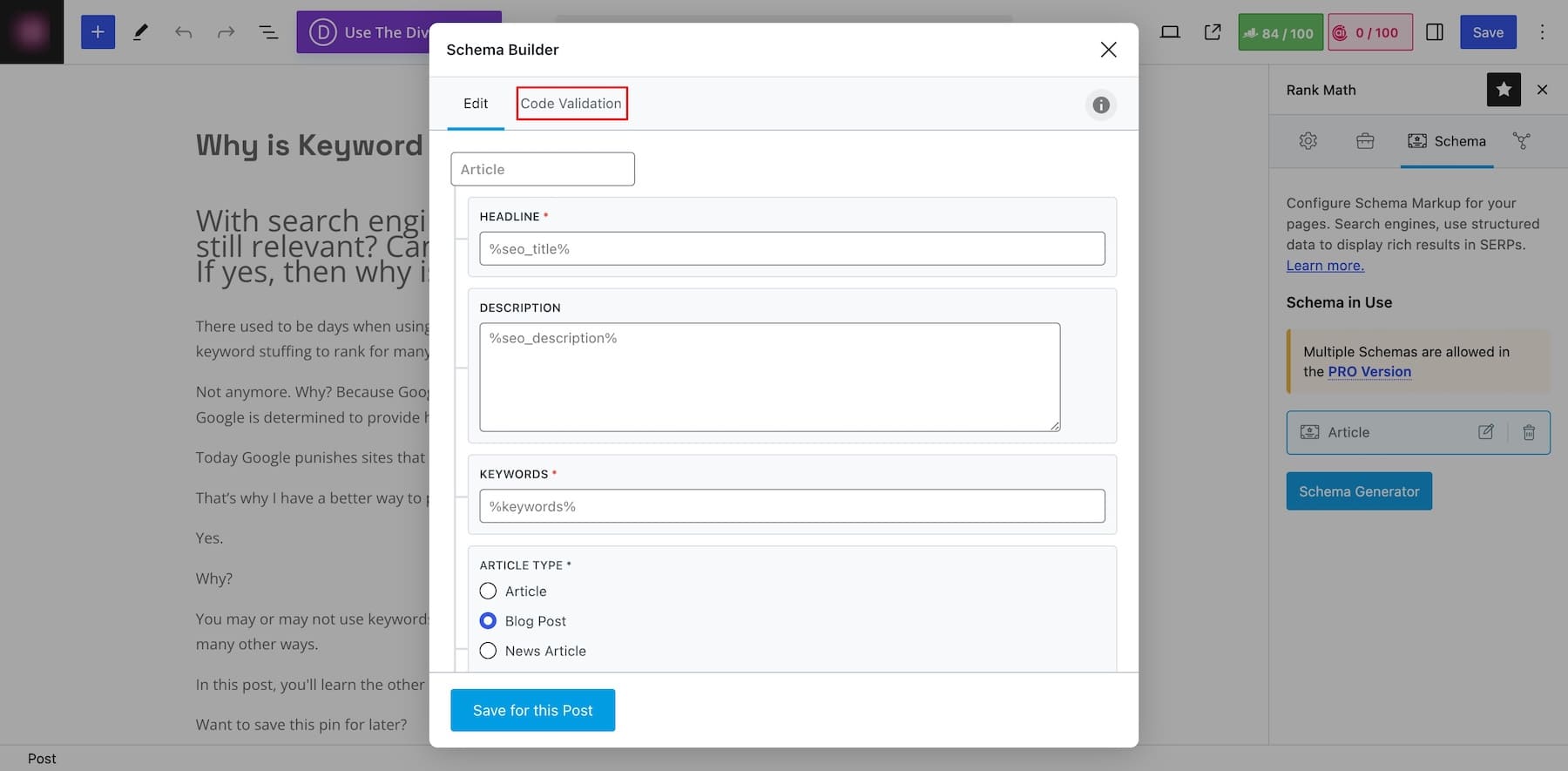 rankmath seo séma jelölés