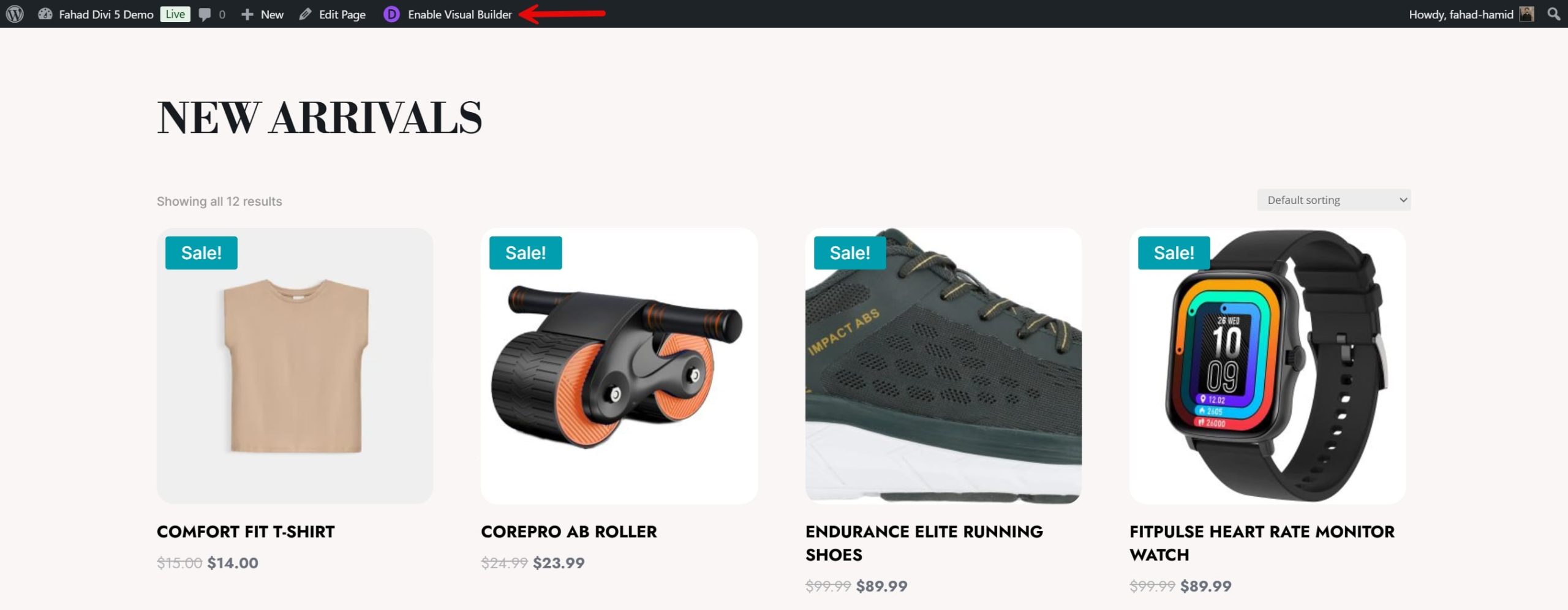 woocommerce enable Visual Builder